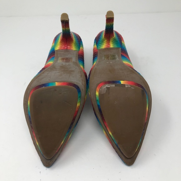 New Jeffrey Campbell Rainbow Heels Size 6.5M Pride - Picture 8 of 8